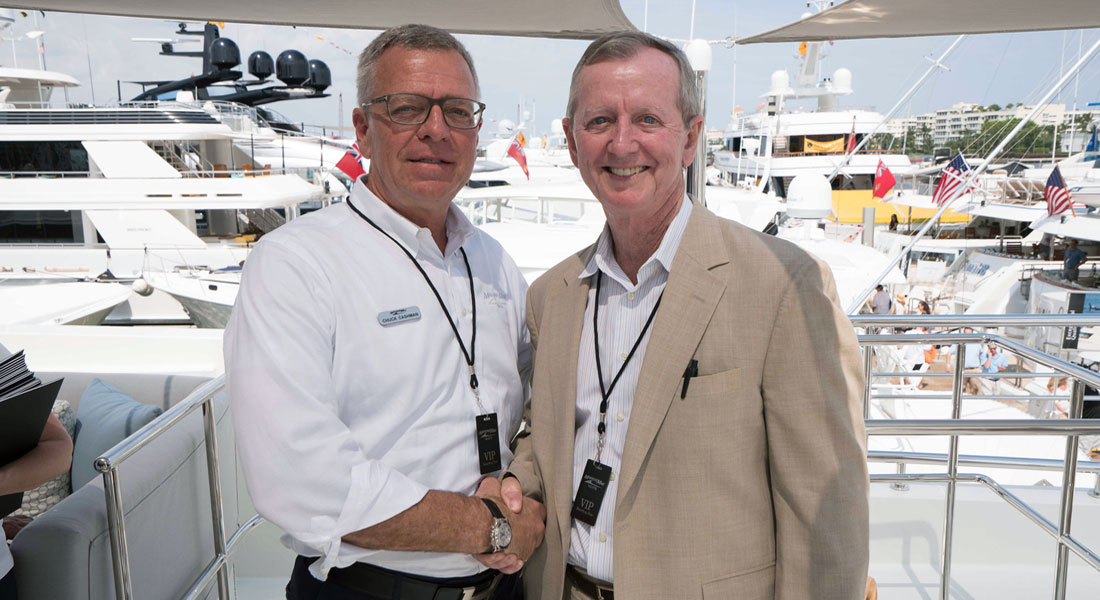 megayacht expert Bob Saxon and Chuck Cashman of MarineMax