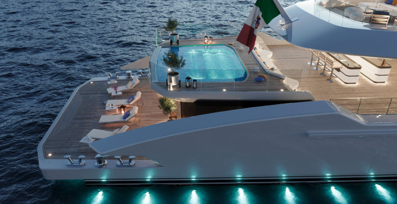 the Columbus Atlantique 65 yacht Pool Terrace